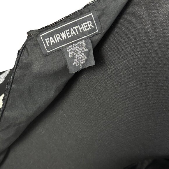 Vintage 90s Beaded Slip Dress Black Mini Y2K Aesthetic Fairycore Party Dress - Picture 8 of 9